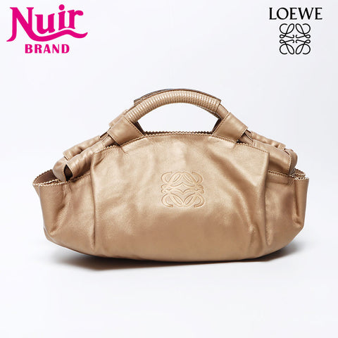 Loewe Nappa Aile皮革手提包金WS12265