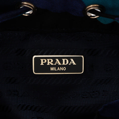 Prada Nylon Triangle徽标标签迷彩肩cam肩袋海军WS12272