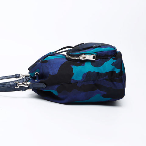 Prada Nylon Triangle徽标标签迷彩肩cam肩袋海军WS12272