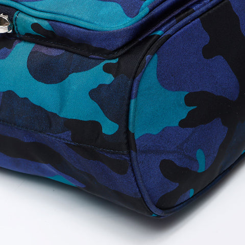 Prada Nylon Triangle徽标标签迷彩肩cam肩袋海军WS12272