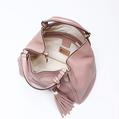 Gucci Soho皮革肩带粉红色WS12273