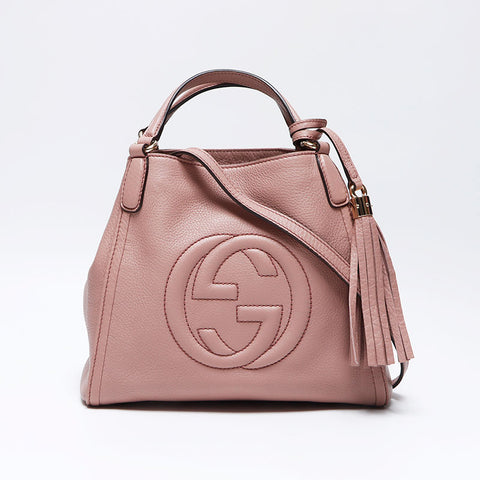 Gucci Soho皮革肩带粉红色WS12273