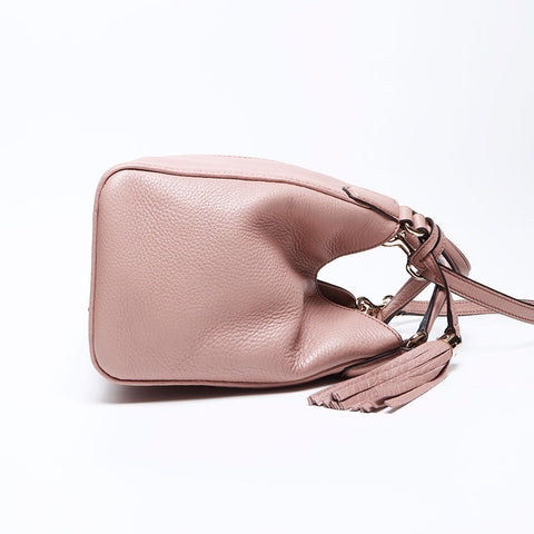 Gucci Soho皮革肩带粉红色WS12273