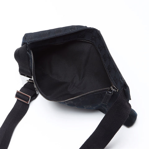 Gucci GG帆布腰带腰包袋肩袋黑色WS12276