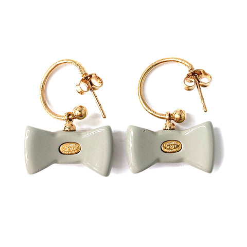 CHANEL シャネル　ピアス　ココマーク　リボン　ラインストーン　グレー シャネル ココマーク リボン B23S ピアス(両耳用) メタル×ライン