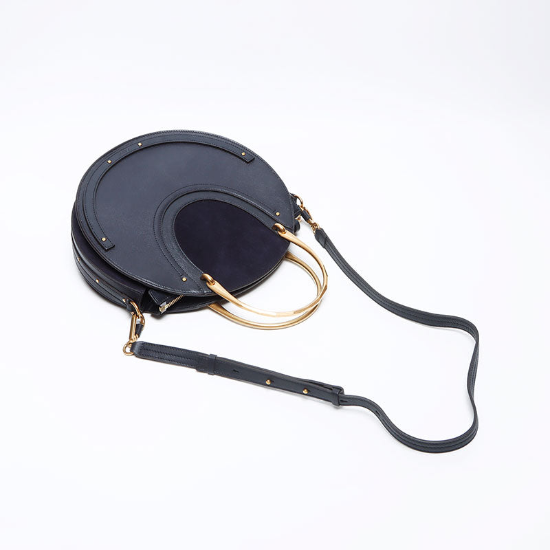 Chloé ショルダーバッグ ネイビー スエード レザー ピクシー