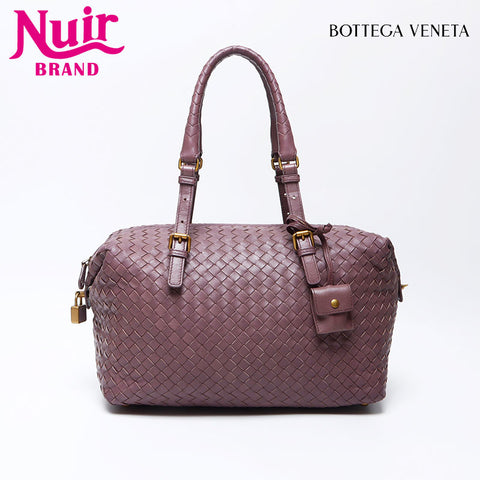 Bottegaveneta intrécciato Lambkin 2009 Boston Bag Pink WS12293
