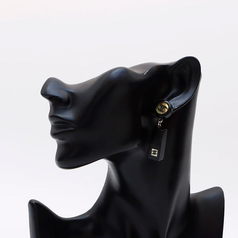 Chanel Coco Mark Mirror 2001 Boucles d'oreilles Black WS12302