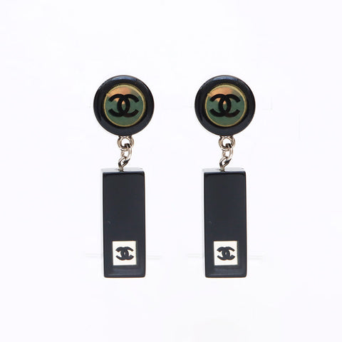 Chanel Coco Mark Mirror 2001 Boucles d'oreilles Black WS12302