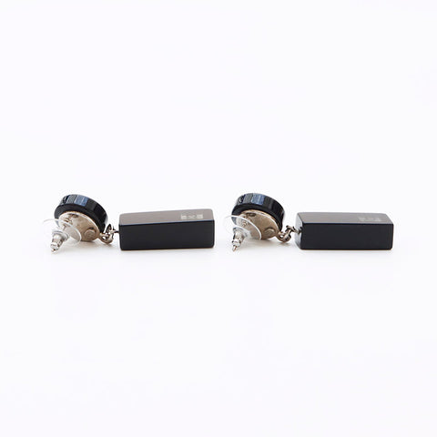 Chanel Coco Mark Mirror 2001 Boucles d'oreilles Black WS12302