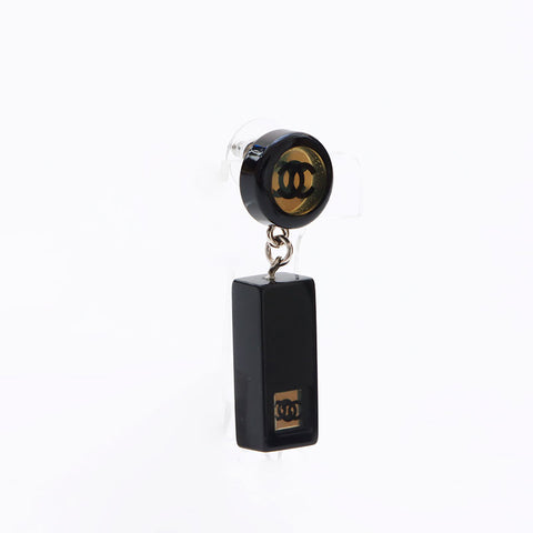 Chanel Coco Mark Mirror 2001 Boucles d'oreilles Black WS12302