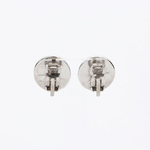 CHANEL COCO Mark 2004 Earring Black Silver WS12303
