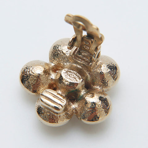 Chanel Coco Mark Flower Rignestone 2006 Boucles d'oreilles en or WS12306