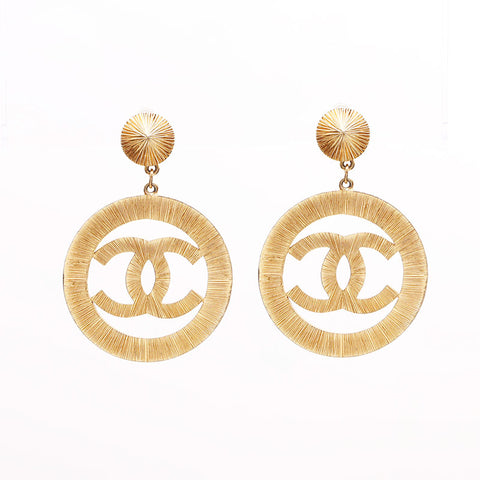 CHANEL COCO Mark BigCoco 1997 Earring gold WS12308