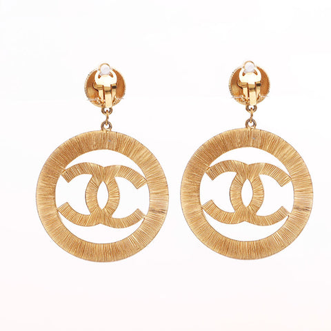 CHANEL COCO Mark BigCoco 1997 Earring gold WS12308
