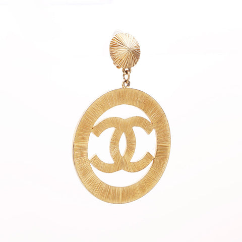CHANEL COCO Mark BigCoco 1997 Earring gold WS12308