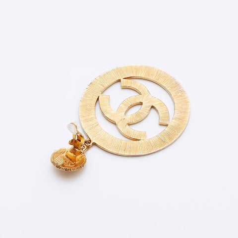 CHANEL COCO Mark BigCoco 1997 Earring gold WS12308