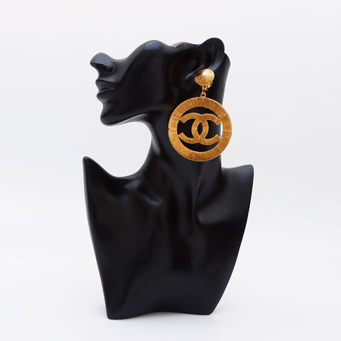 CHANEL COCO Mark BigCoco 1997 Earring gold WS12308