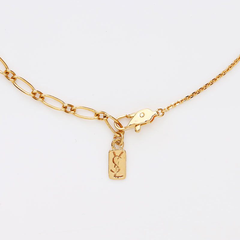 80s イヴ・サンローラン ヴィンテージ ゴールドネックレス YVES SAINT LAURENT イヴサンローラン ヴィンテージ YSL ロゴ