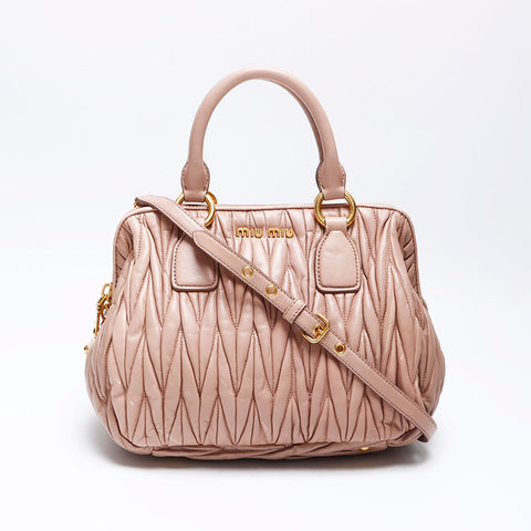 MIU MIU 2WAY SCHAG MATERASSE BAGE BEIGE WS12317
