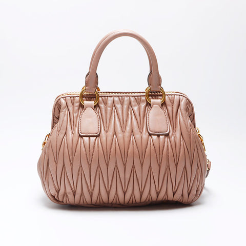 MIU MIU 2WAY SCHAG MATERASSE BAGE BEIGE WS12317