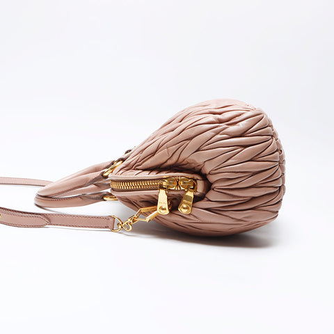 MIU MIU 2WAY SCHAG MATERASSE BAGE BEIGE WS12317