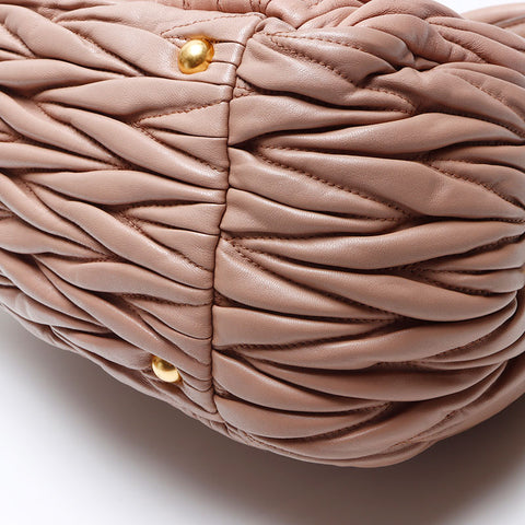 MIU MIU 2WAY SCHAG MATERASSE BAGE BEIGE WS12317