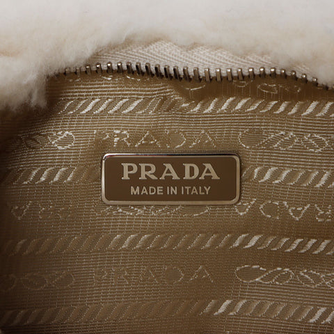 Prada mini sangle avec Boa Pouch Logo Re Edition Sac à épaule blanc WS12319