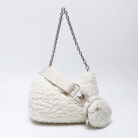 Prada mini sangle avec Boa Pouch Logo Re Edition Sac à épaule blanc WS12319