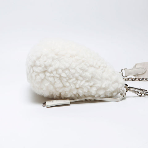 Prada mini sangle avec Boa Pouch Logo Re Edition Sac à épaule blanc WS12319