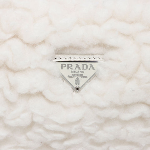 Prada mini sangle avec Boa Pouch Logo Re Edition Sac à épaule blanc WS12319