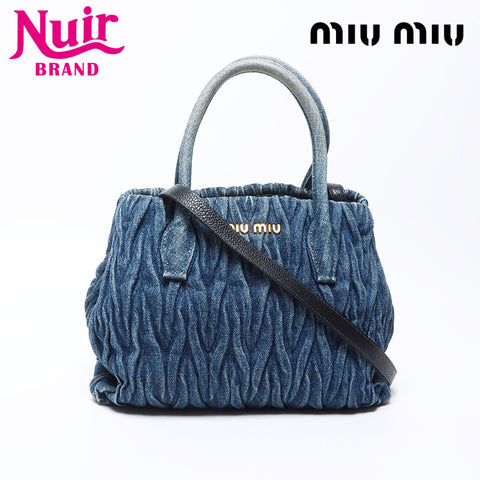 miu miu miu手袋2Way手提包海军WS12320