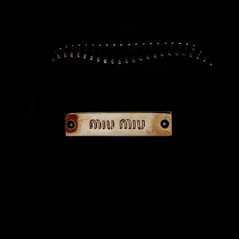 Miu miu miu fur fox rabat à banc d'épaule brun ws12321