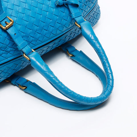 bottegaveneta绑带内电体波士顿袋蓝色WS12328