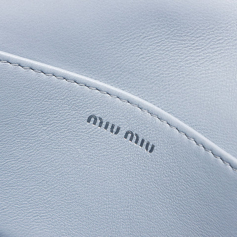 Miu miu miu subatasse la chaîne d'épaule de chaîne en argent bleu ws12332