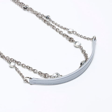 Miu miu miu subatasse la chaîne d'épaule de chaîne en argent bleu ws12332
