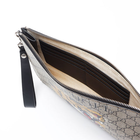 Gucci GG Sac d'embrayage de tigre suprême beige WS12337