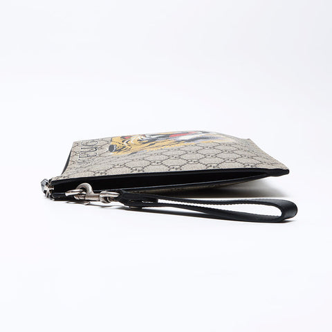 Gucci GG Sac d'embrayage de tigre suprême beige WS12337