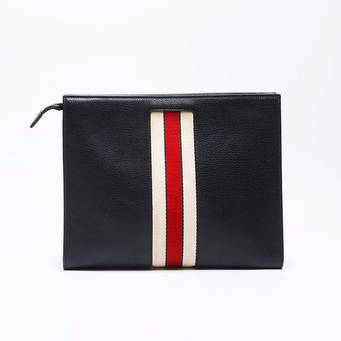Gucci Gucci徽标雪利酒系列2019离合器袋黑色WS12339