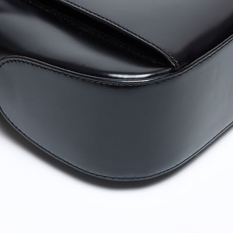 Salvatore Ferragamo Gancini Silver Riches de veau en cuir Hobo Sac à épaule noire WS12345