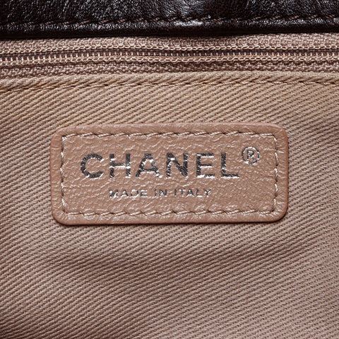 Chanel Chanel 2014 Nr. 19 Kette Leder Coco -Marke -Stollen -Umhängetasche brauner WS12348