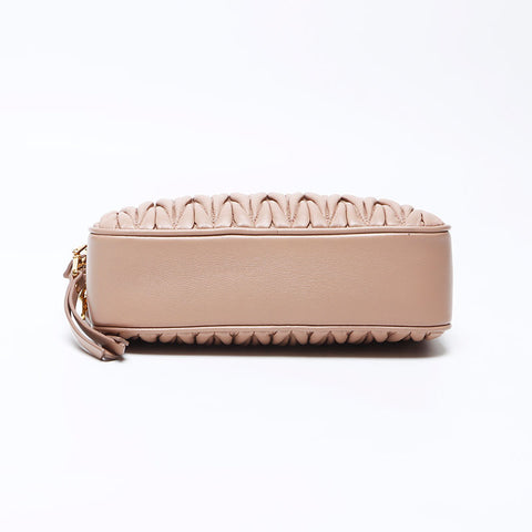 miu miu miu metrasse徽标链链肩袋粉红色WS12351