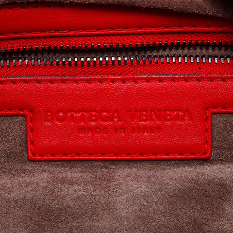 ボッテガヴェネタ BOTTEGAVENETA レザー ホーボー ショルダーバッグ レッド WS12356