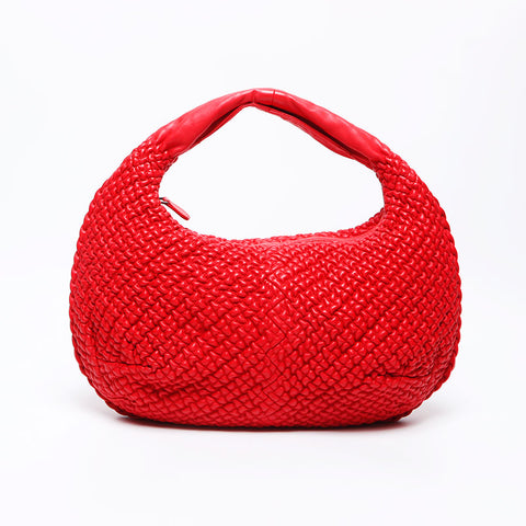 BOTTEGAVENETA 皮革 Hobo 单肩包 红色 WS12356