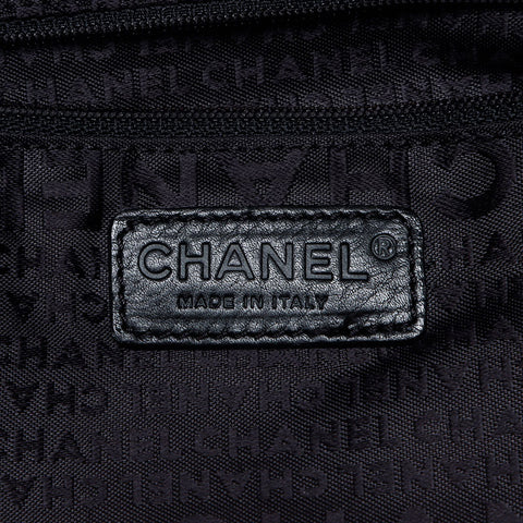 シャネル CHANEL チョコバー レザー ショルダーバッグ ブラック WS12358