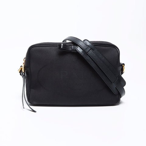 PRADA LOGO TOLEVAS RIBBON CANNAPA JACQUARD SAG SAGE BLACK WS12361