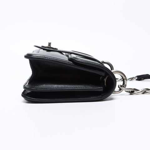 CHANEL Leather COCO Mark 12 series 2008-2009 Shoulder Bag black WS12366
