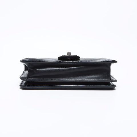 CHANEL Leather COCO Mark 12 series 2008-2009 Shoulder Bag black WS12366