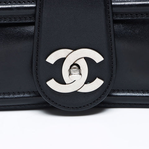 シャネル CHANEL レザー ココマーク 12番台 2008-2009 ショルダーバッグ ブラック WS12366