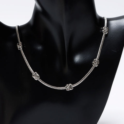 Chanel B24C Coco Mark Chain 2024 Collier Silver WS12369